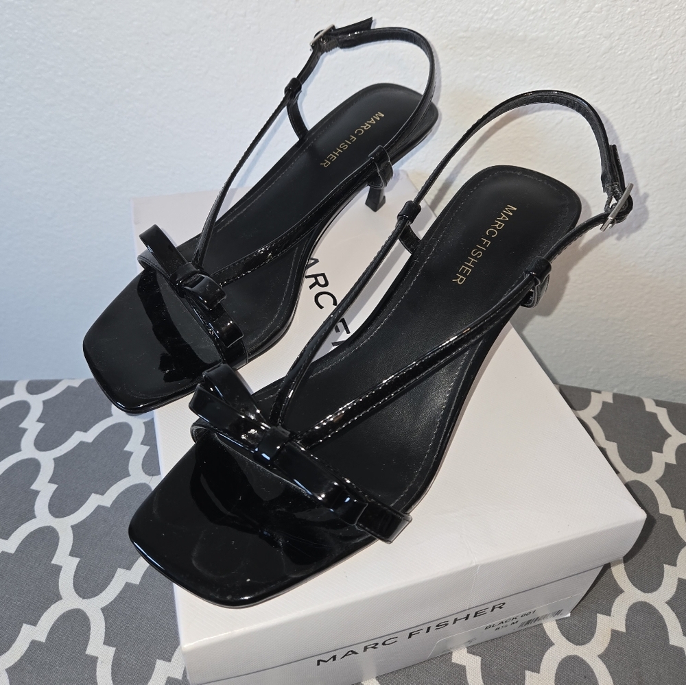 Marc Fisher Danzy Black Women's Slingback Sandals